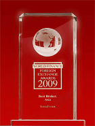 Najbolji broker u Aziji u 2009. godini od World Finance Awards-a